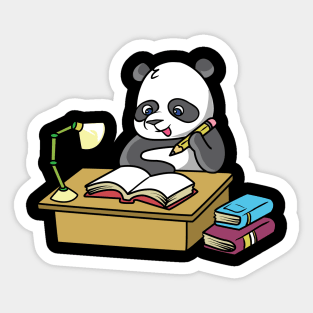 Panda studying Sticker